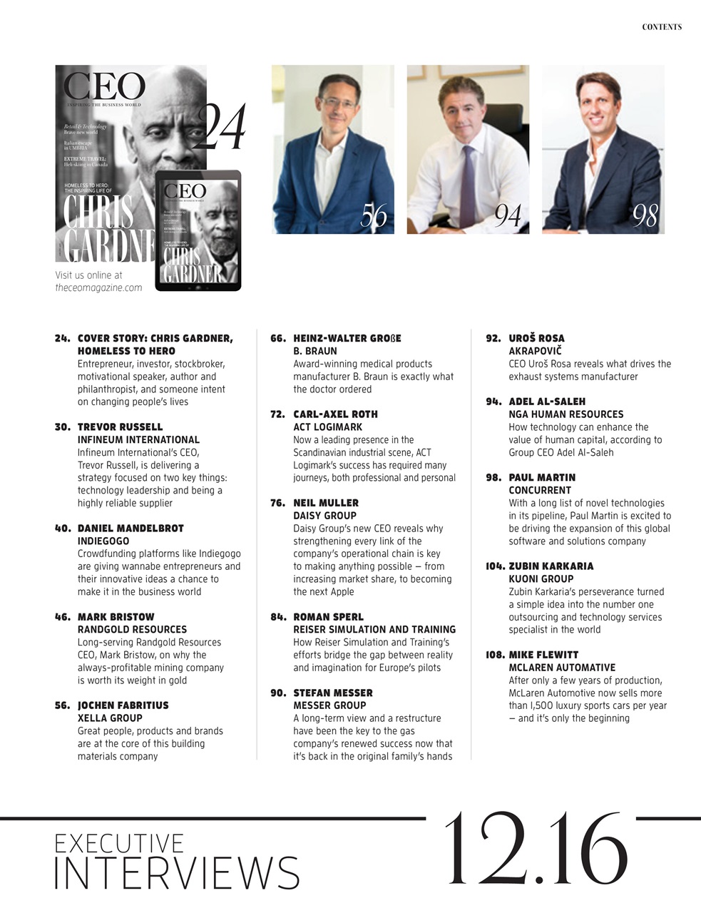 The CEO Magazine EMEA Preview Pages