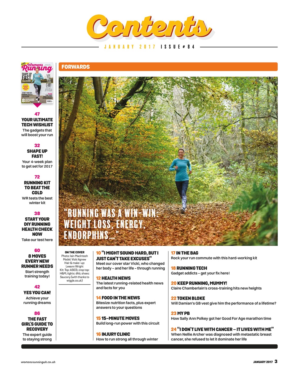 Women’s Running Preview Pages