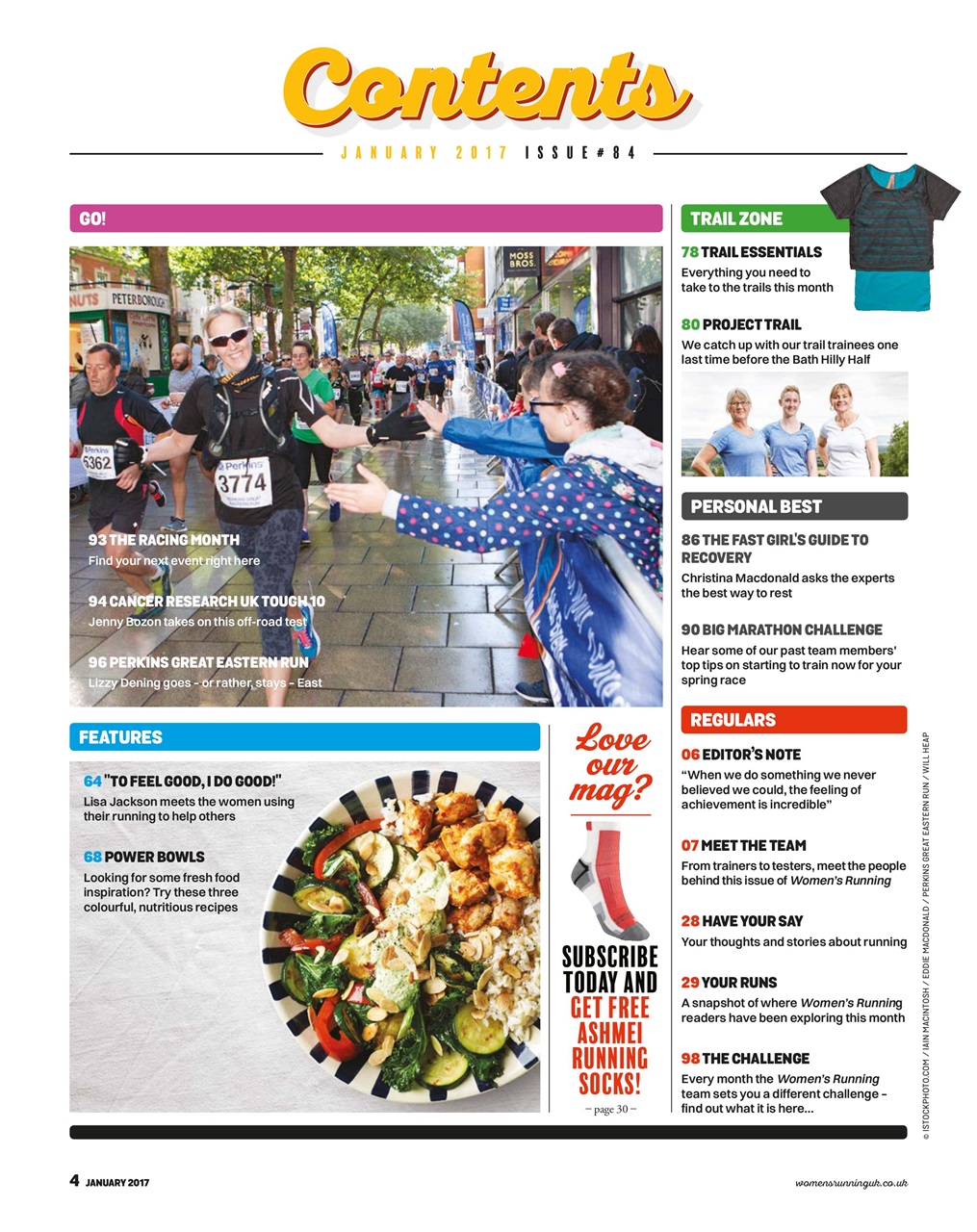 Women’s Running Preview Pages