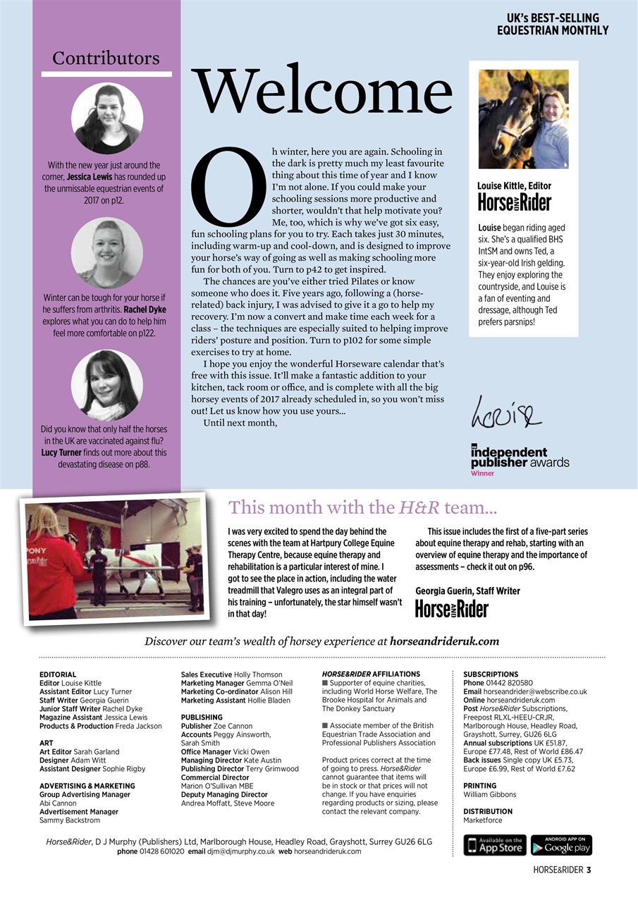 Horse&Rider Magazine - UK equestrian magazine for Horse and Rider Preview Pages