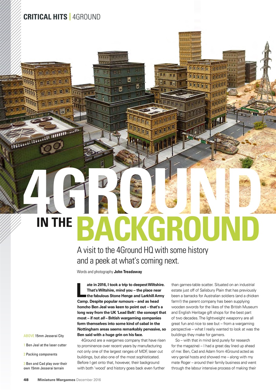 Miniature Wargames Preview Pages