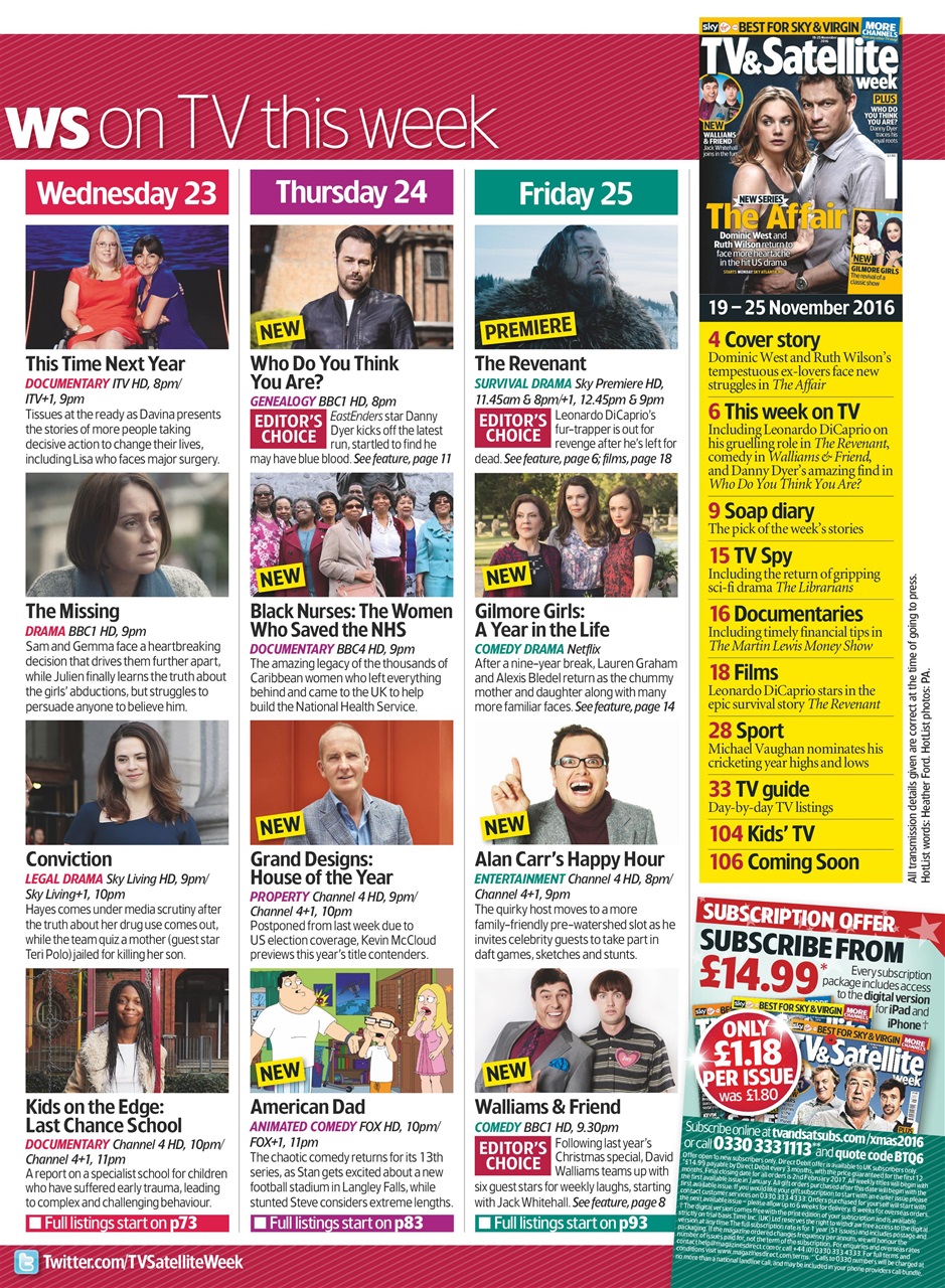 TV & Satellite Week Preview Pages