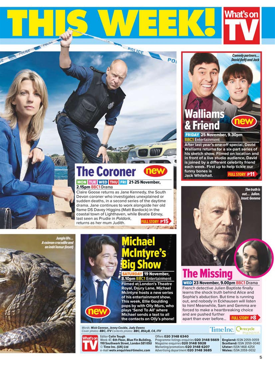 What's on TV Preview Pages