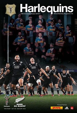 Harlequins issue Harlequins V Maori All Blacks