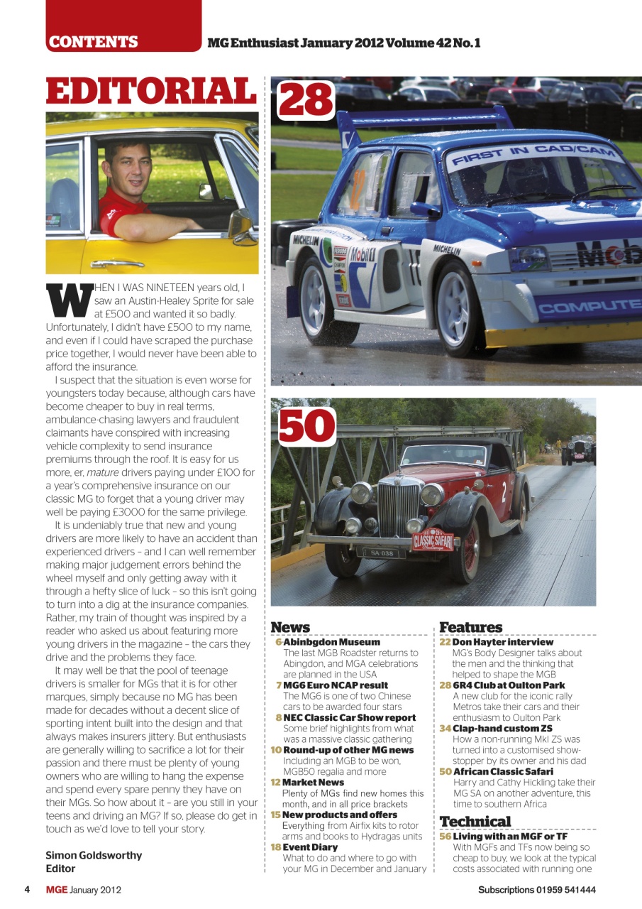 MG Enthusiast Preview Pages