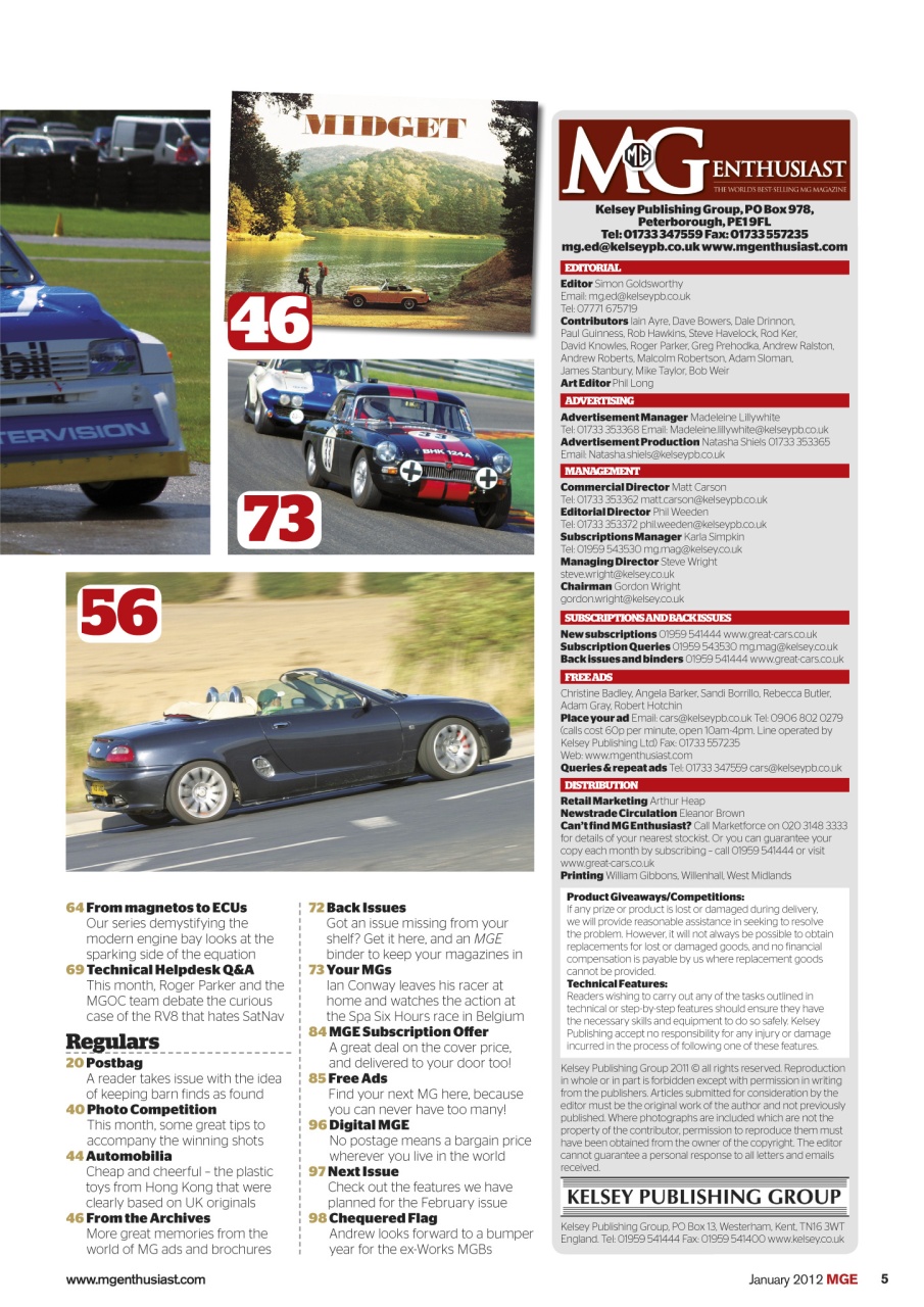 MG Enthusiast Preview Pages