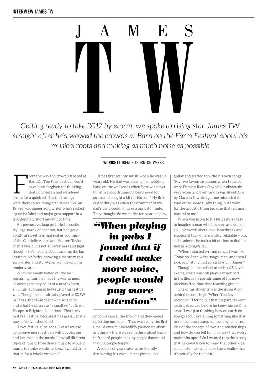 Acoustic Preview Pages