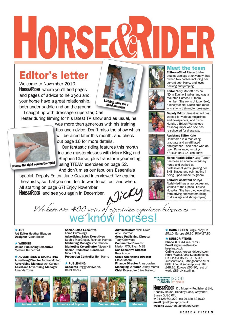 Horse&Rider Magazine - UK equestrian magazine for Horse and Rider Preview Pages