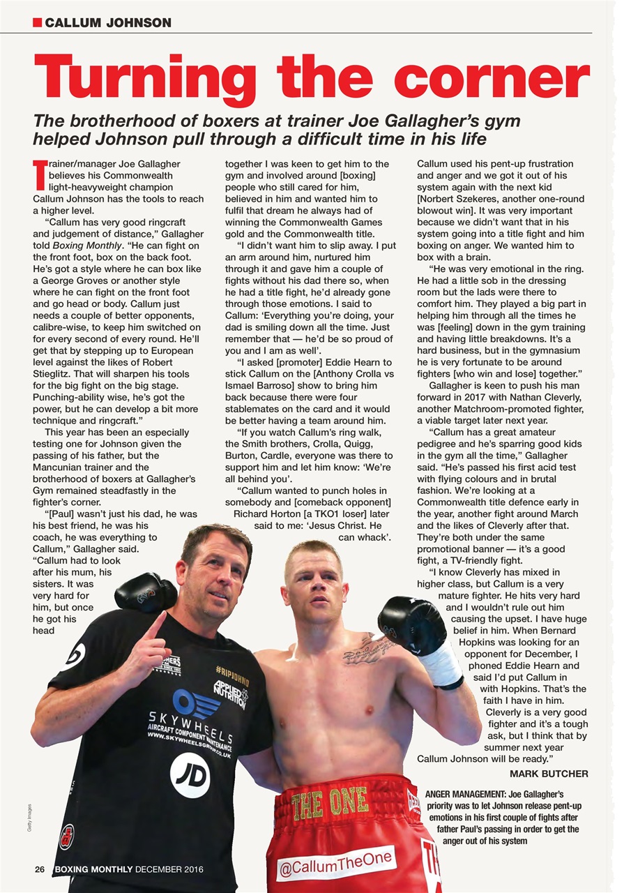 Boxing Monthly Preview Pages