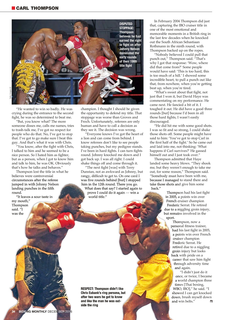 Boxing Monthly Preview Pages