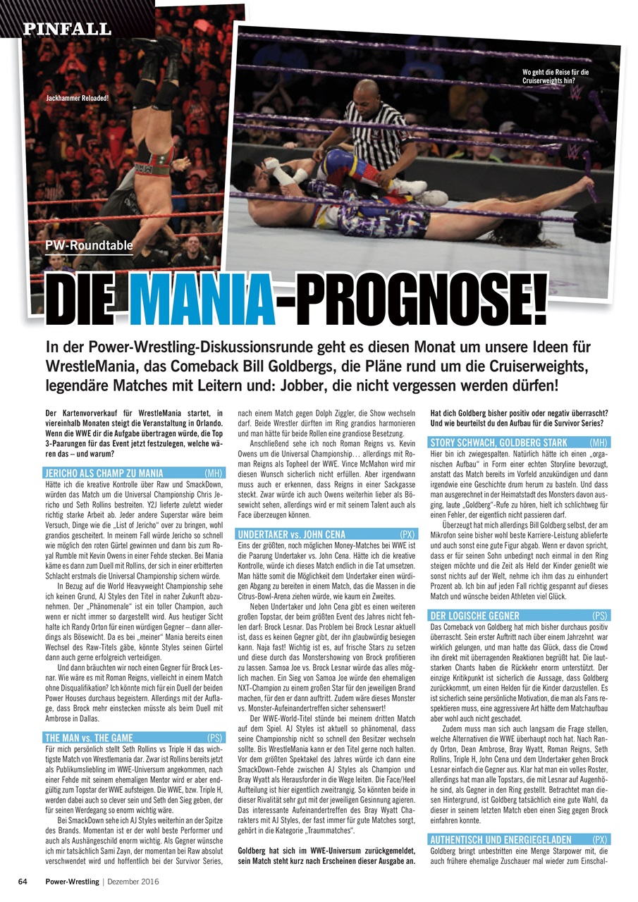 Power-Wrestling Preview Pages