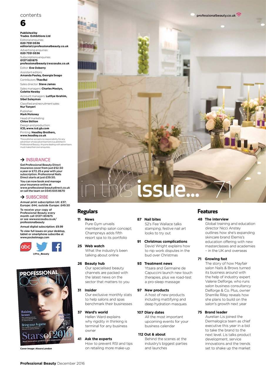 Professional Beauty Preview Pages