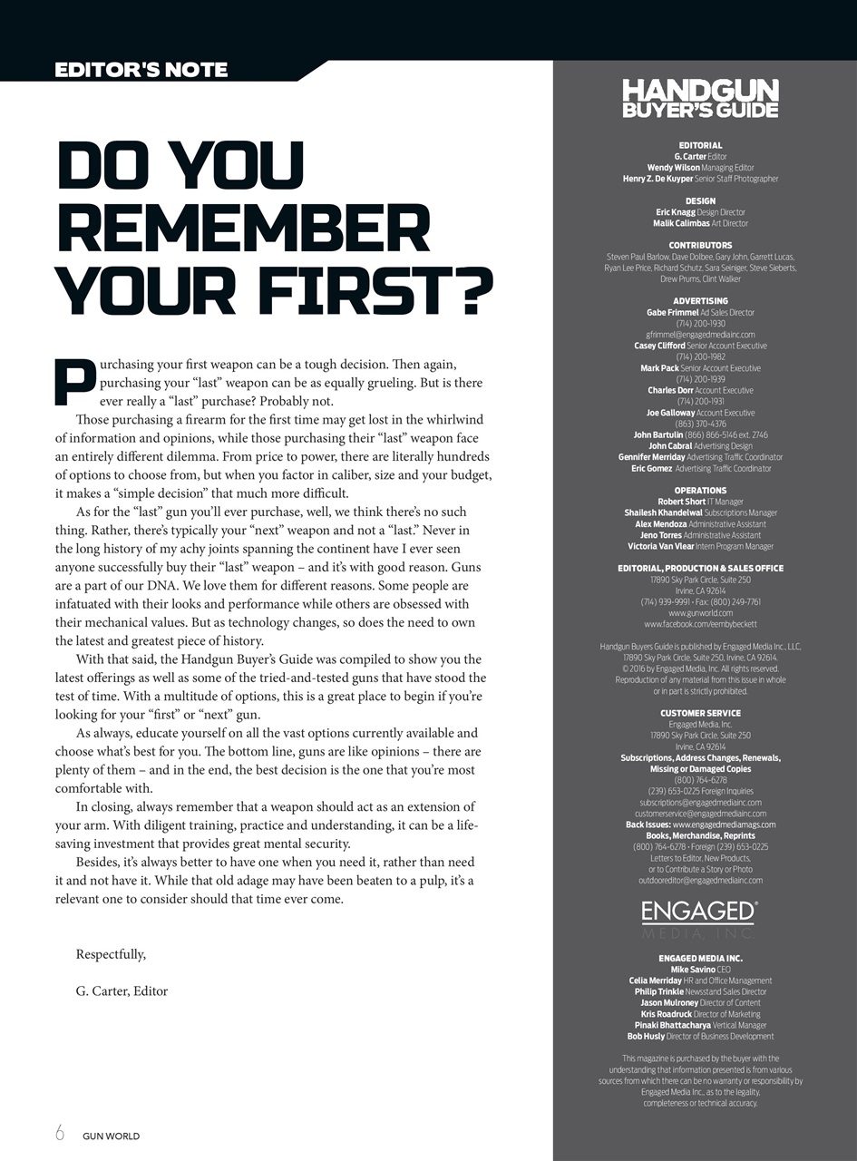 Gun World Preview Pages