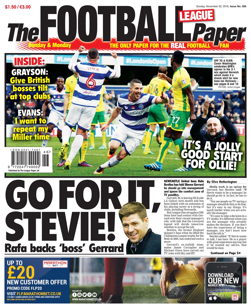 The Football League Paper Preview Pages
