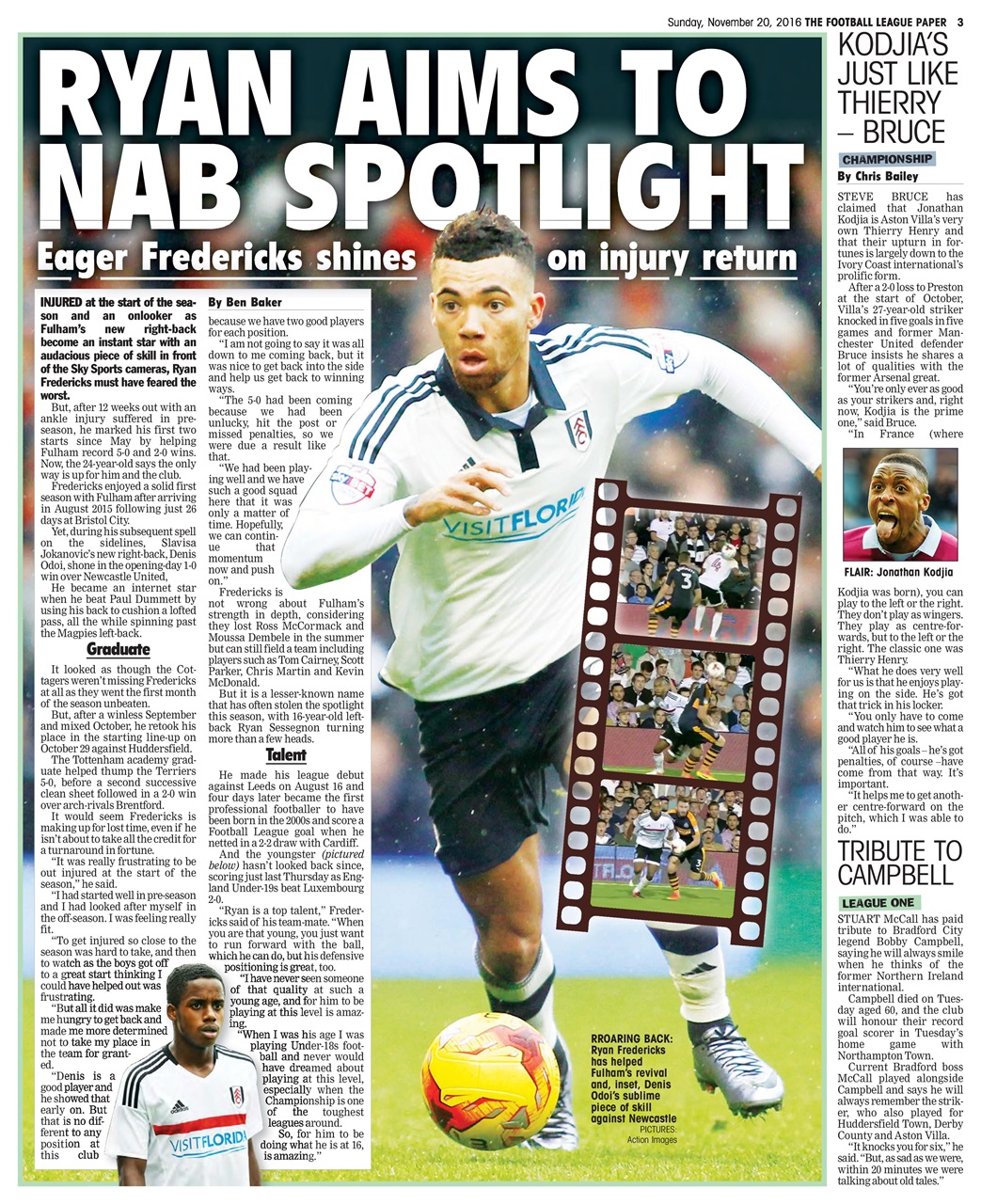 The Football League Paper Preview Pages