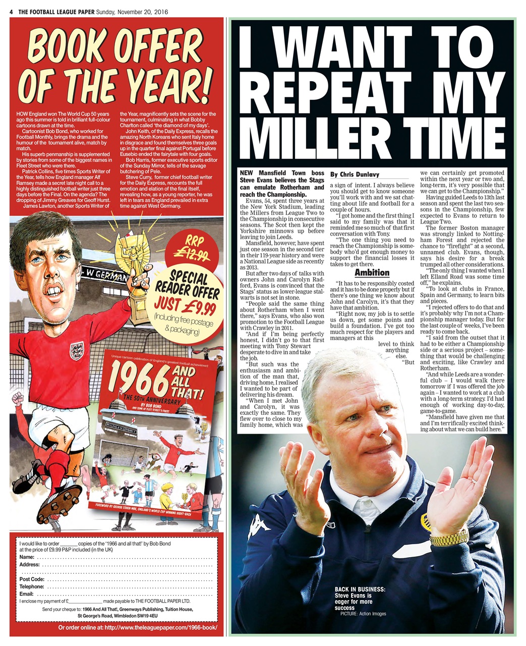 The Football League Paper Preview Pages