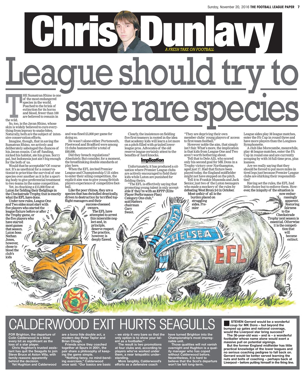 The Football League Paper Preview Pages