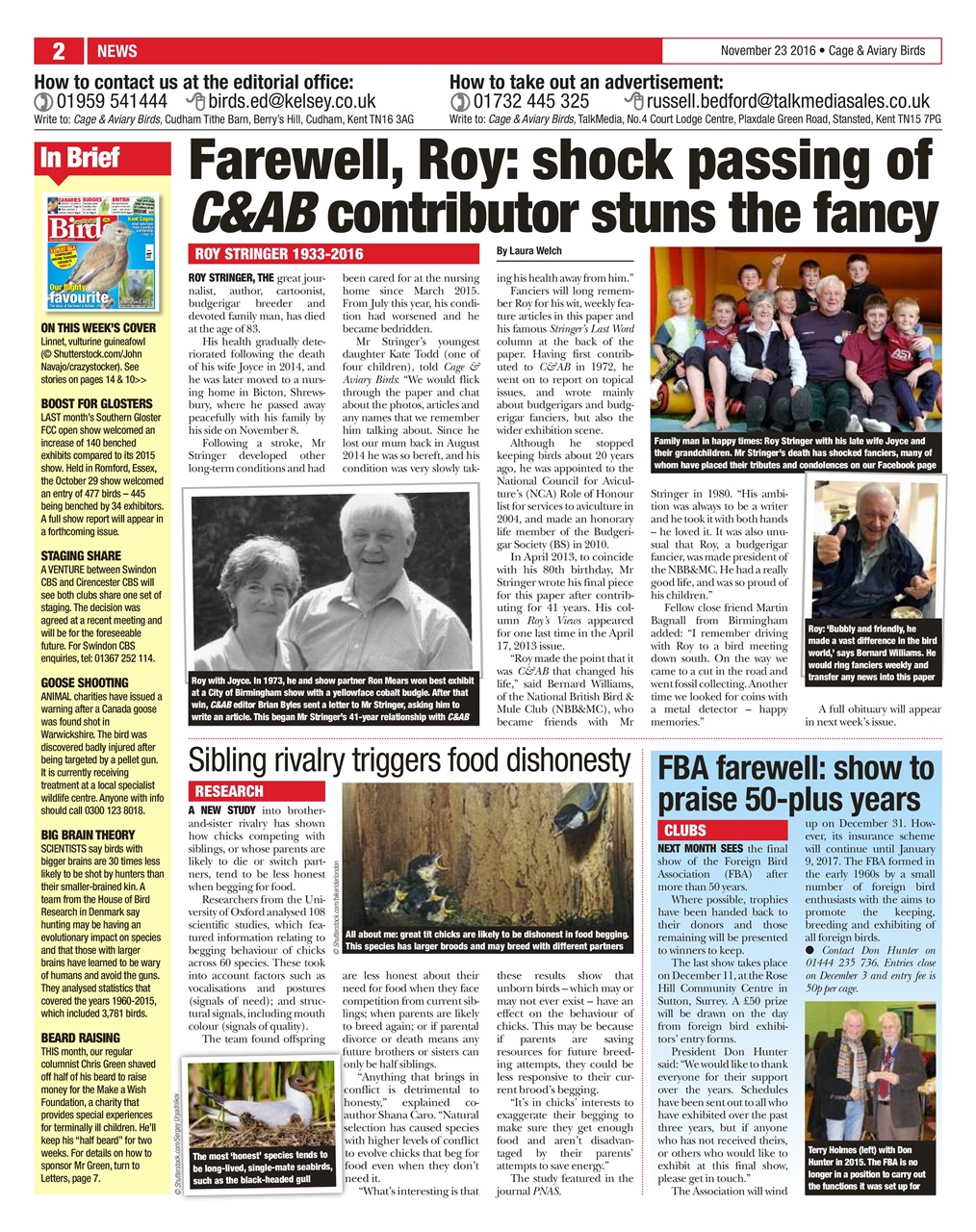 Cage & Aviary Birds Preview Pages