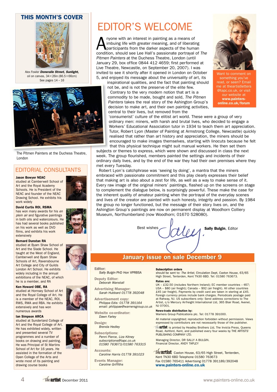 The Artist Preview Pages