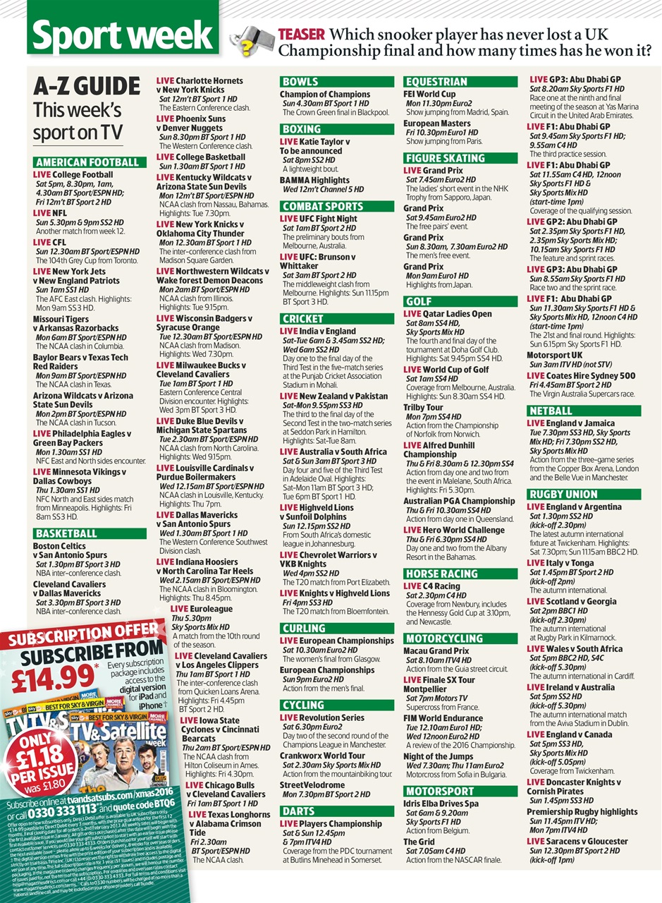 TV & Satellite Week Preview Pages