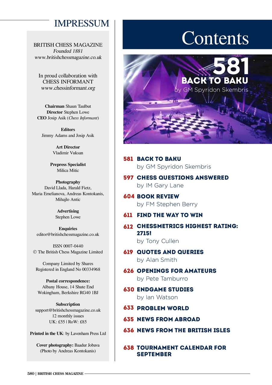 British Chess Magazine Preview Pages