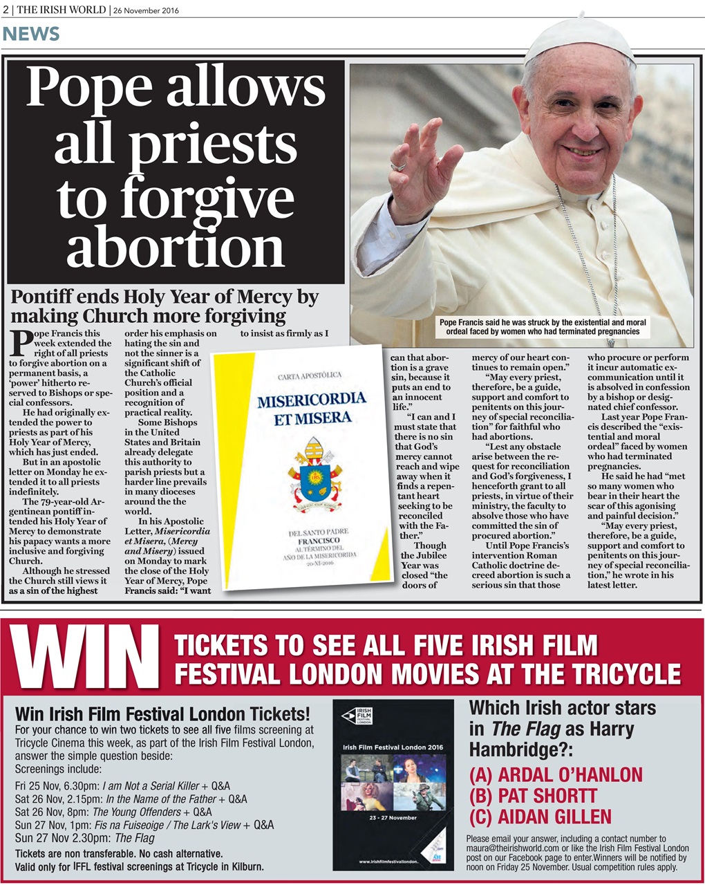 Irish World Preview Pages