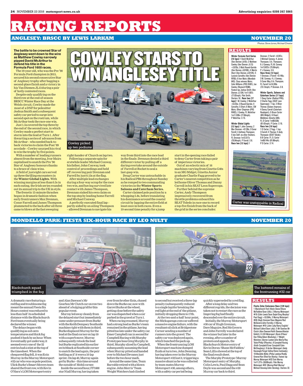 Motorsport News Preview Pages