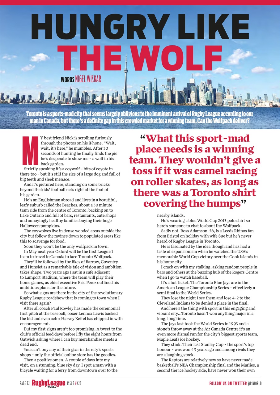 Rugby League World Preview Pages