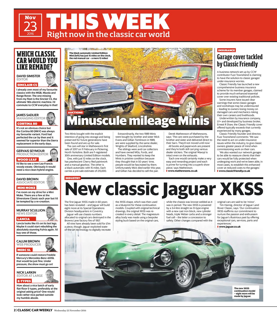 Classic Car Weekly Preview Pages