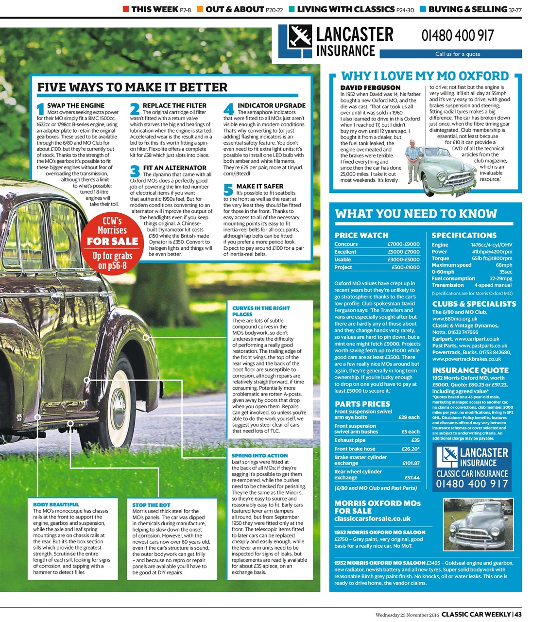 Classic Car Weekly Preview Pages