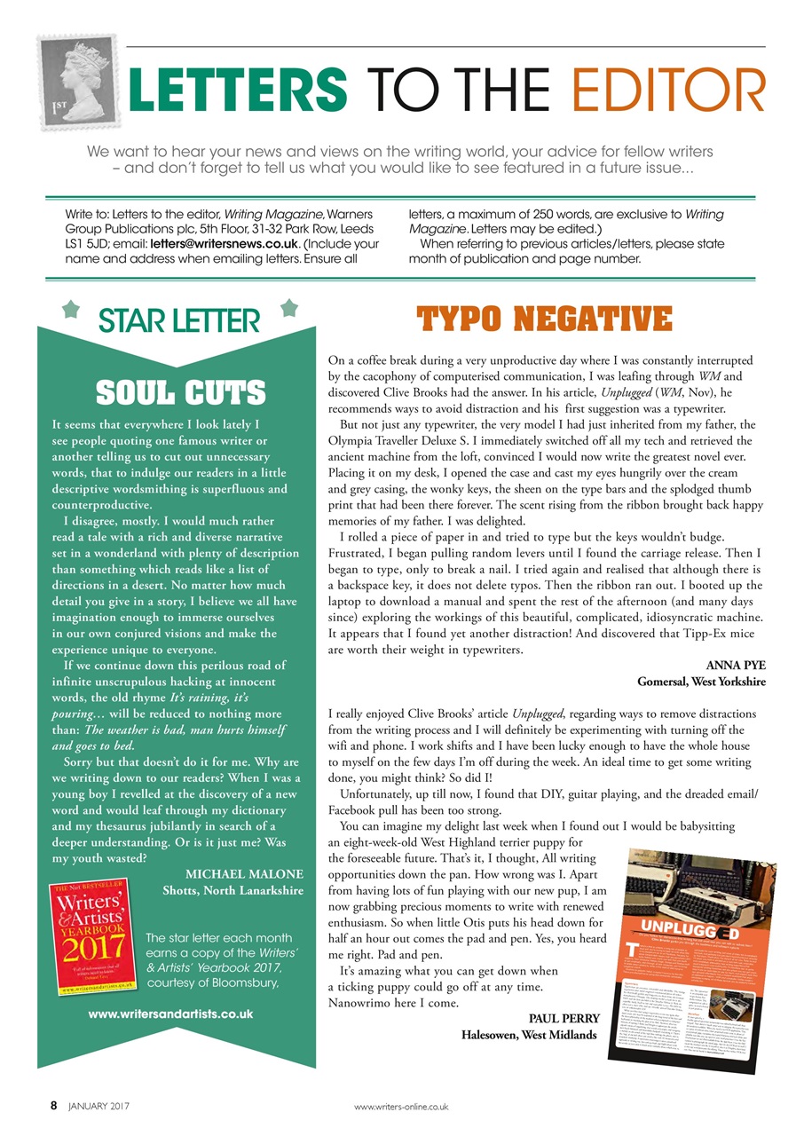Writing Magazine Preview Pages