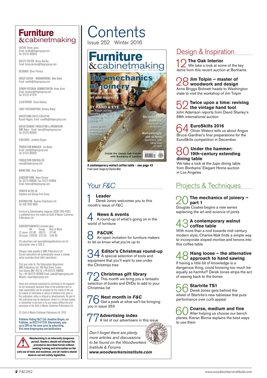 Furniture & Cabinetmaking Preview Pages