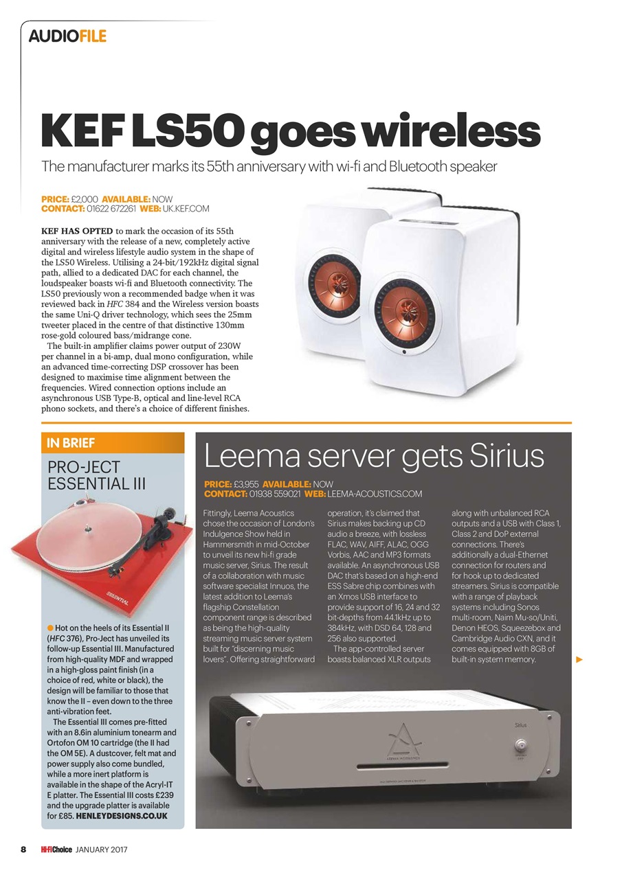Hi-Fi Choice Preview Pages