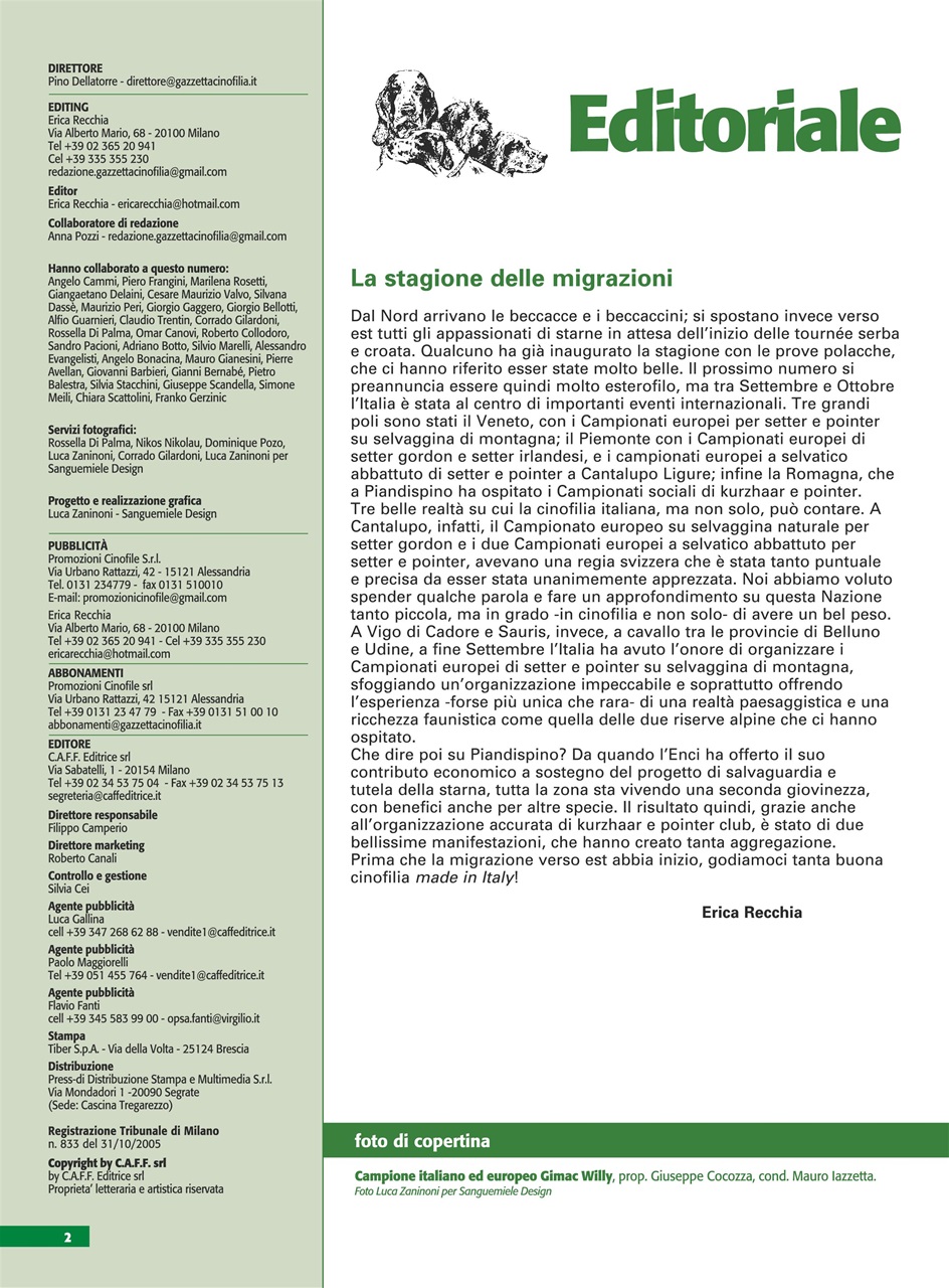 La Gazzetta Della Cinofilia Venatoria Preview Pages