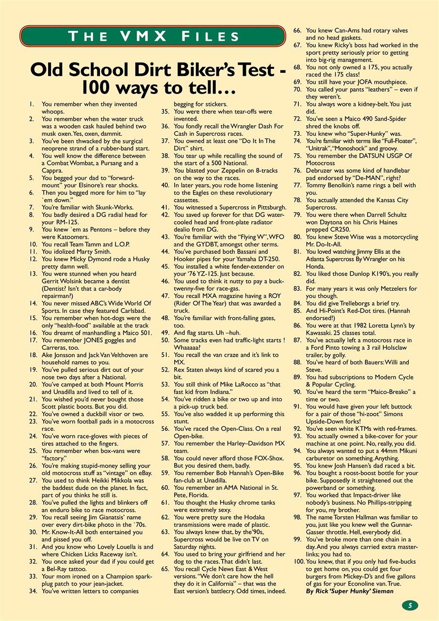 VMX Magazine Preview Pages