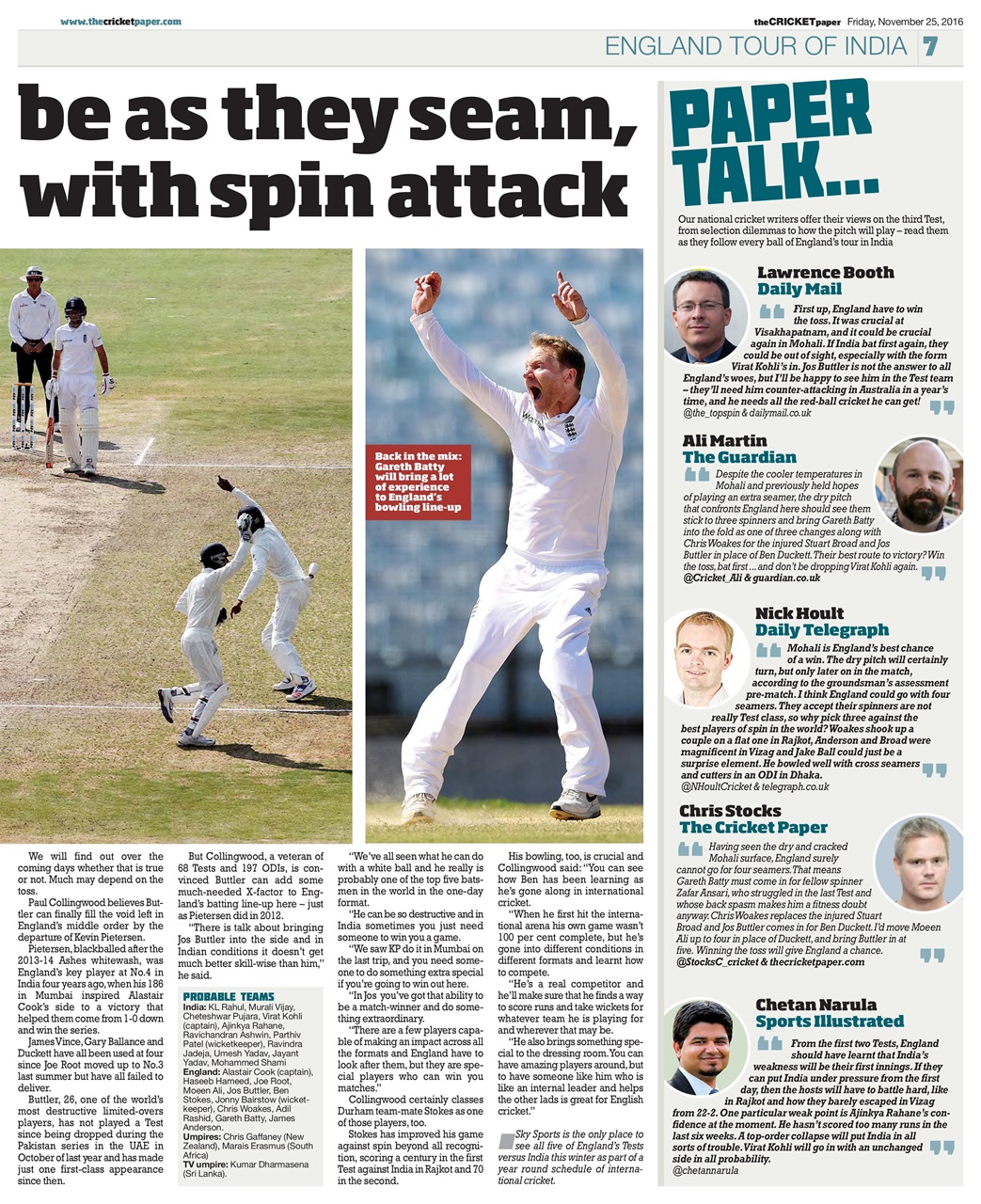 The Cricket Paper Preview Pages