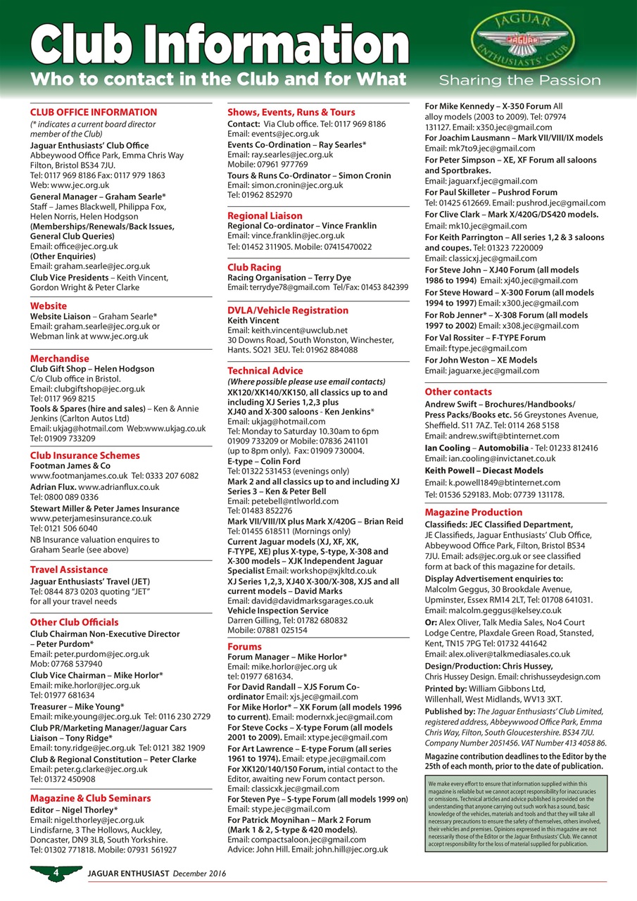 Jaguar Enthusiast Preview Pages