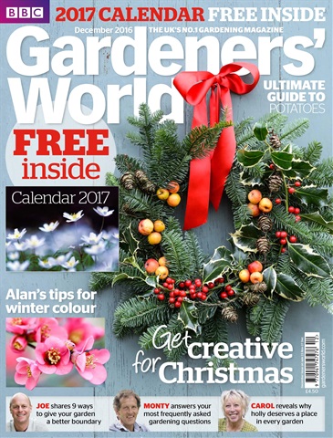 BBC Gardeners’ World Magazine issue December 2016