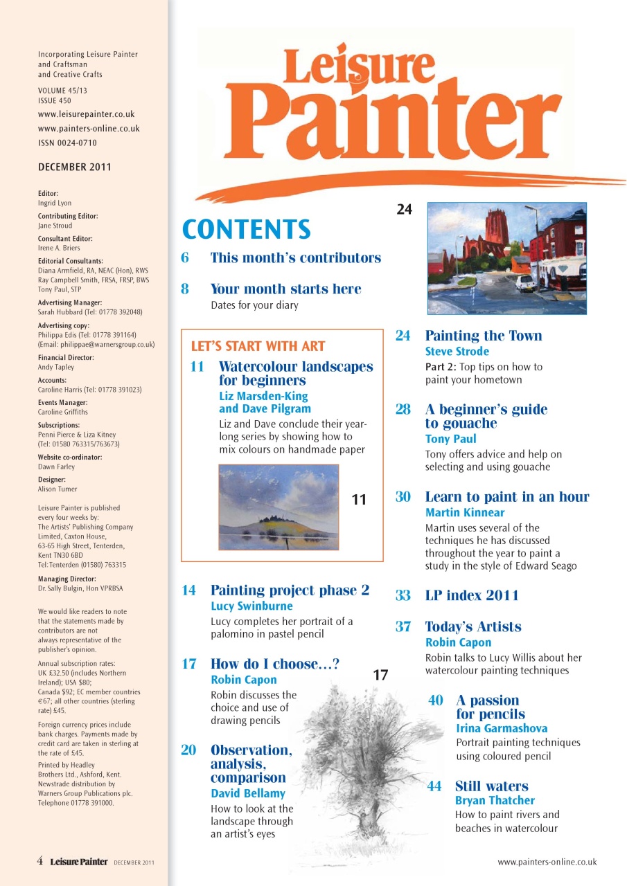 Leisure Painter & The Artist Preview Pages