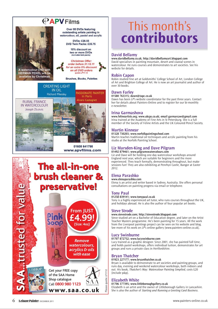 Leisure Painter & The Artist Preview Pages