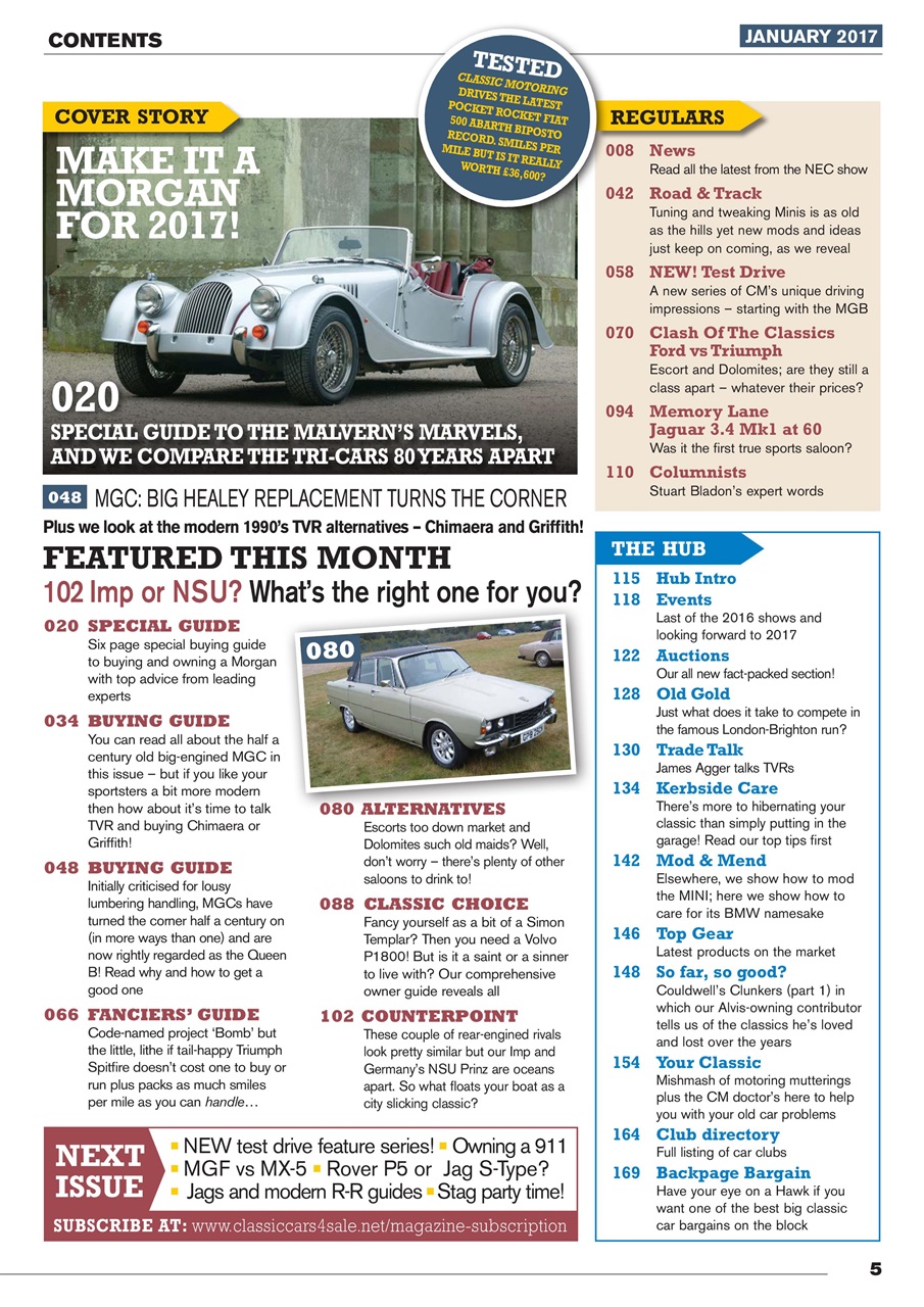 Classic Motoring Preview Pages