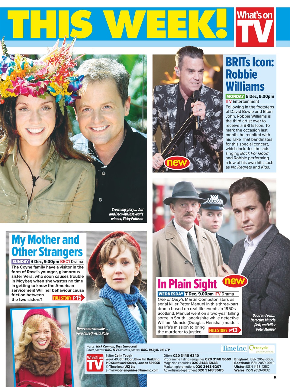 What's on TV Preview Pages
