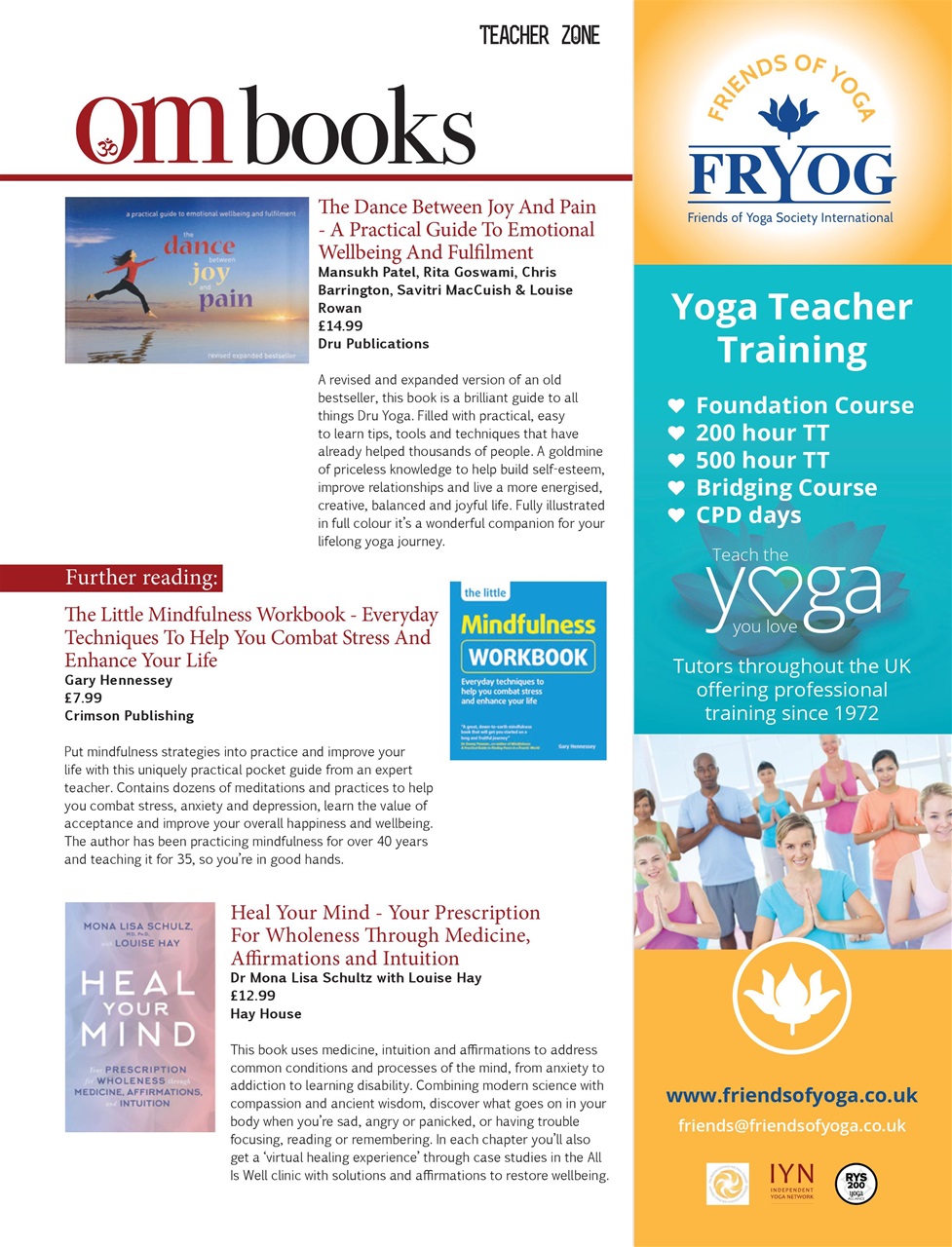 OM Yoga Magazine Preview Pages