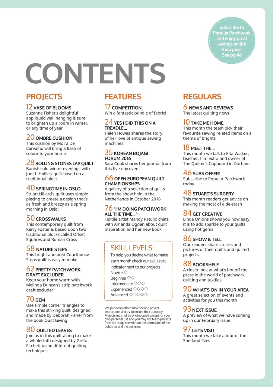 Popular Patchwork Magazine Preview Pages