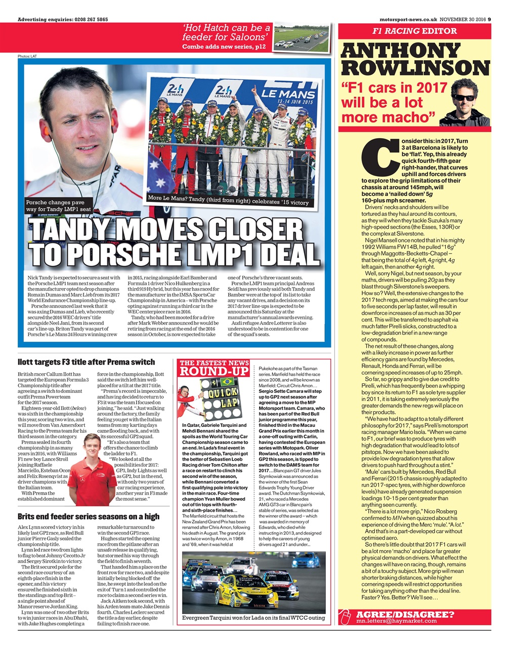 Motorsport News Preview Pages