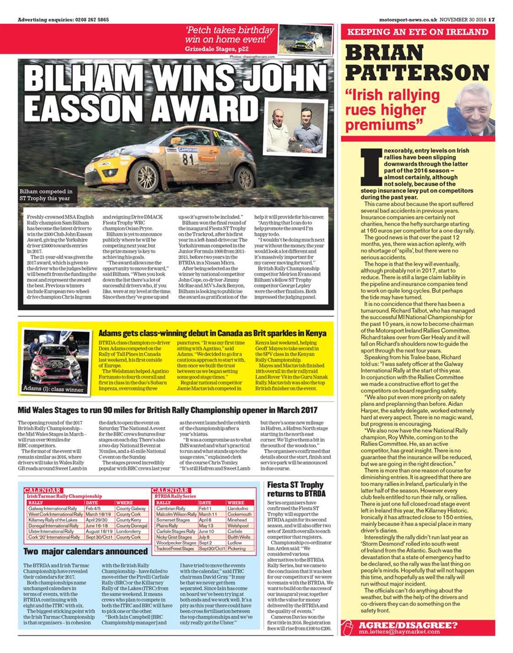 Motorsport News Preview Pages