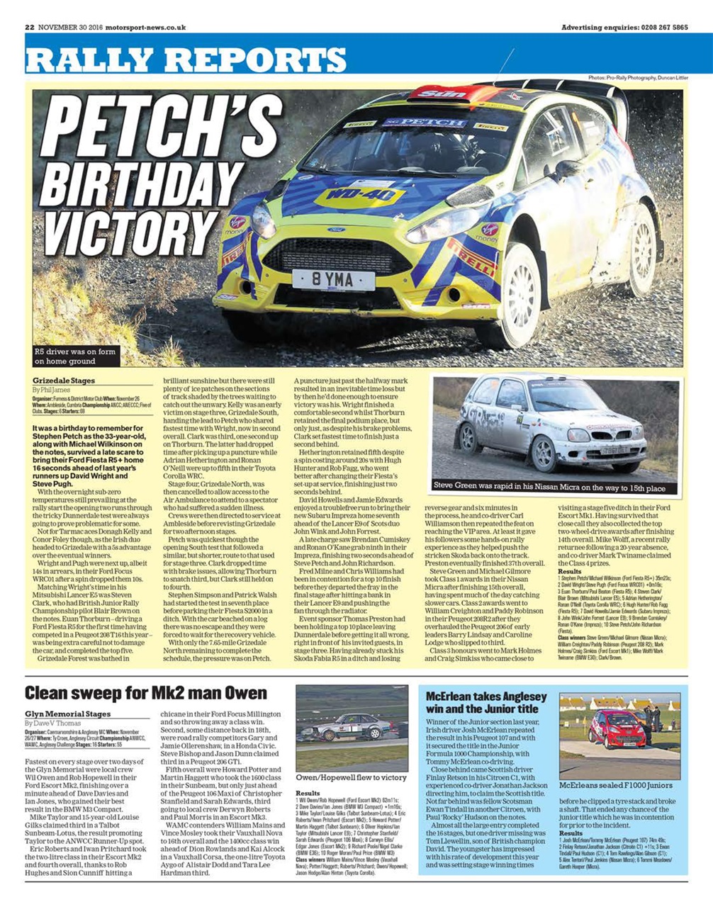 Motorsport News Preview Pages