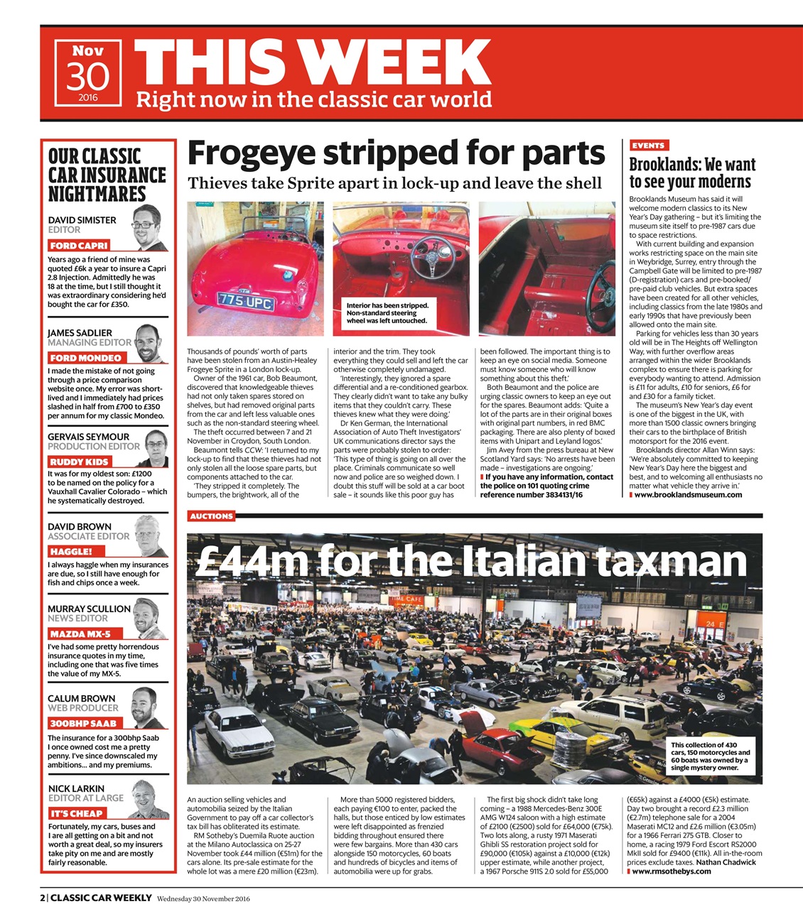Classic Car Weekly Preview Pages