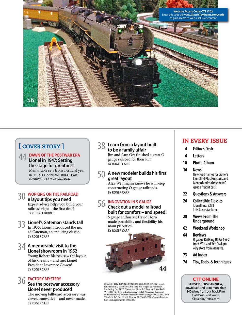Classic Toy Trains Preview Pages