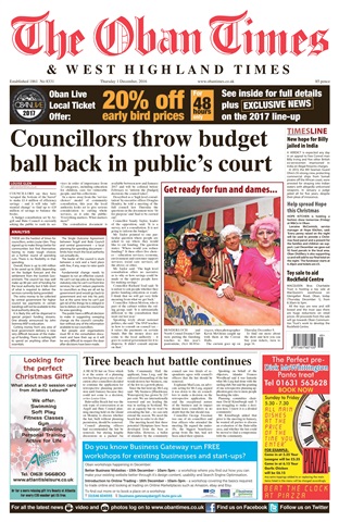 The Oban Times & Lochaber Times issue 1st December, 2016